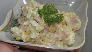 Быстрый Салат из Риса Приготовить сможет каждый [upl. by Ahsyas]