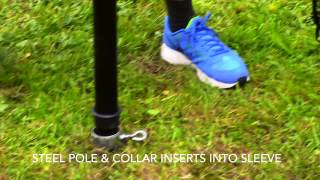 InGround Pole Barrier Netting Poles Basic Demo [upl. by Rigby82]