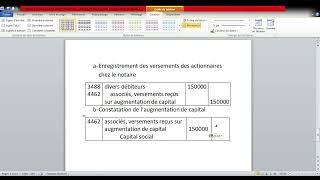 Comptabilité des sociétés laugmentation de capital par élévation de la valeur nominale des actions [upl. by Ralina]