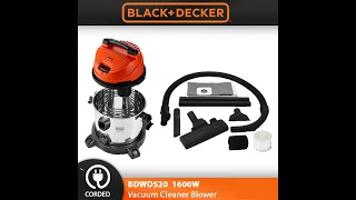 WDBDS20 Black Decker Vacuum Cleaner Dry amp Wet  1600W  20L Stainless Steel Tub  10Oct24 Order [upl. by Nnahoj]