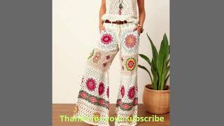 elegant crochet pants ctrending crochet trend design style trenchcomoda fashioncrochet [upl. by Bhatt221]