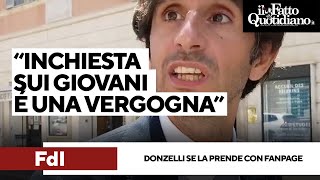 Parole antisemite tra i giovani Fdi Per Donzelli il problema è Fanpage “Inchiesta vergognosa” [upl. by Arlee]