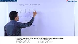 Order of oxidation state KCET 11th Chemistry Redox Reactions [upl. by Fechter]