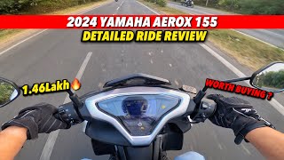 2024 Yamaha Aerox 155 Ride Review  Worth Buying sports scooter for Indian Roads [upl. by Ardekahs]