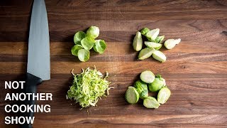 4 EASY WAYS TO CUT BRUSSELS SPROUTS [upl. by Risser]