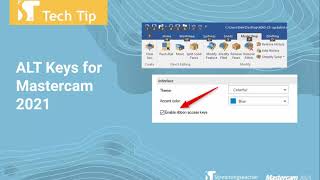 ALT Keys Hotkeys for Mastercam 2021  Mastercam 2021 Tech Tip [upl. by Manchester904]