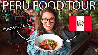 PERU FOOD TOUR 2023 the best Peruvian food in Lima  Lomo Saltado Pisco Sour Tiradito [upl. by Anaert]