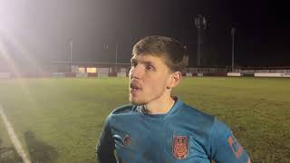 INTERVIEW Jack Hazelhurst  Hythe Town vs Chorley [upl. by Enohpets362]