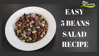 HOW TO MAKE AN EASY 5 BEAN SALAD RECIPE [upl. by Tillford]