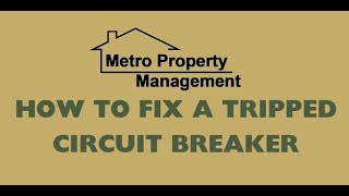 Troubleshooting How to Fix a Tripped Circuit Breaker [upl. by Territus]