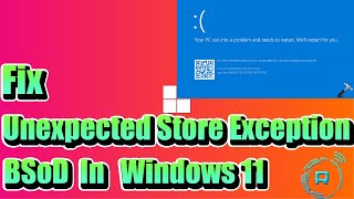 Fix Unexpected Store Exception BSoD in Windows 11 [upl. by Angell]