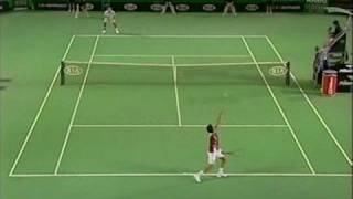 AO 06 Federer vs Haas Highlights Pt1 [upl. by Iloj]