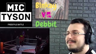 Reazione DEBBIT vs BLNKAY  Mic Tyson 2019 Quarti di Finale Turno 4  Freestyle Battle REACTION [upl. by Ilatan295]