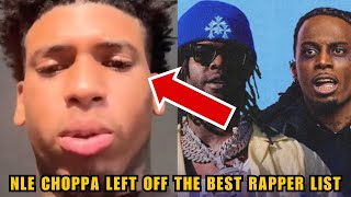 NLE Choppa Reacts To Rapper Tier List He Is Not Happy [upl. by Anyak]