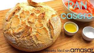 PAN casero 🍞 SIN AMASAR en 3 minutos 🥖 receta muy fácil [upl. by Eednus]