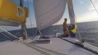 Wayfinder Voyages  Hoisting the spinnaker [upl. by Lalittah386]