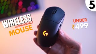 Top 5 Best Wireless Mouse Under 500  Wireless Rechargeable Mouse Under 500 in India 2024 [upl. by Aklog]