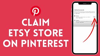 How to Claim Etsy Store on Pinterest 2024 [upl. by Pallaton]