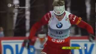 17022013 Biathlon WM Nove Mesto Massenstart Winner Tarjei Bøfull [upl. by Alodie]