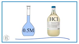 How to Make a 05M HCl Solution Hydrochloric acid [upl. by Asilad]