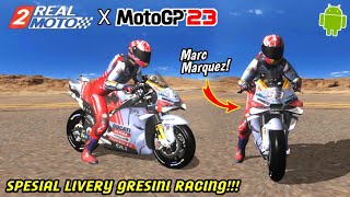 Update Marc Marquez😎 Nyobain Mod Livery MotoGP Gresini Racing  Real Moto 2 Mod MotoGP Android [upl. by Cedell]