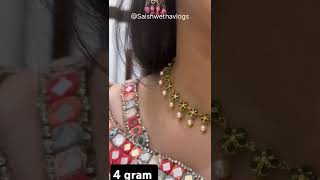 Latest pearl stone necklace design yt shots new trending subscribe Saishwethavlogs [upl. by Anerrol]