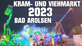 Kram und Viehmarkt in Bad Arolsen 2023 ► Kirmes Fahrgeschäfte Mix │MGX [upl. by Grounds]