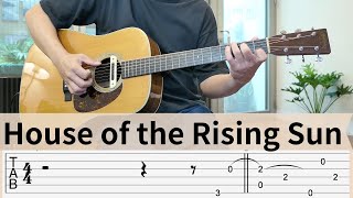 【TAB】House of the Rising Sun  Fingerstyle  Tommy Emmanuel [upl. by Llehcear]