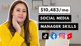 Skills You Need As a Social Media Manager To Help You Make 10483 Monthly [upl. by Ignace269]