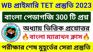 🔥বাংলা পেডাগজি 300 প্রশ্নোত্তর  Bengali Pedagogy for Primary TET 2023  Bengali Pedagogy class 2023 [upl. by Enavi211]