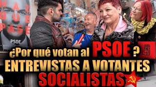 ENTREVISTAS A VOTANTES SOCIALISTAS ¿POR QUÉ VOTAN PSOE¿PEDRO SÁNCHEZ ES MENTIROSO AMNISTÍA SÍ o NO [upl. by Akemor]