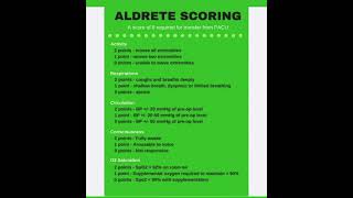 Aldrete scoring [upl. by Neelya640]