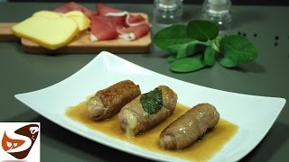 Involtini di carne con ripieno di prosciutto e formaggio  Secondi di carne meat rolls recipe [upl. by Anthiathia311]