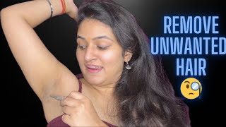 Remove unwanted hair 🧐  easy way to remove unwanted hair waxing underarms hairgrowth youtube [upl. by Congdon476]