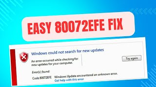 Fix windows 7 update error 80072efe [upl. by Elyc6]