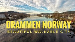 Norway HD  Drammen City  Best Walkable City [upl. by Grier]