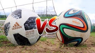 TELSTAR 18 VS BRAZUCA TEST  2018 WORLD CUP BALL VS 2014 WORLD CUP BALL [upl. by Ugo]