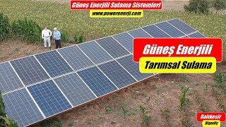 Güneş Enerjili Sulama Sistemi Hibesi İle Kurulan Solar Pompa [upl. by Kaete241]