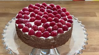 Himbeertorte  glutenfrei  wenig Zucker  mit Yoghurt und lecker Untertitel [upl. by Yelnats882]