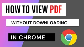 How To View PDF Without Downloading in Chrome [upl. by Rhonda]