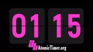 1 Minute 15 Seconds Timer  Countdown Atomic Timer  The Best and Most Precise Flip Timer Pink [upl. by Hermia]