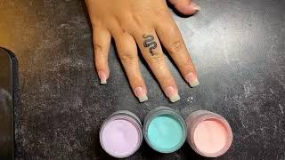 DIP POWDER TIEDYE NAILS  PEPPI GEL [upl. by Davina406]