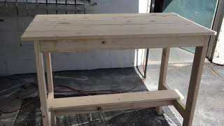 DIY How to build a Great Looking Wood Pub Table Fast easy cheap All skill levels [upl. by Gnof]