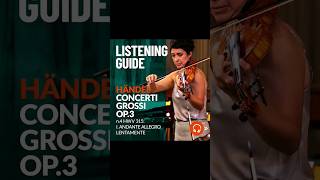 Listening Guide Händels Concerto Grosso Op3 n4 HWV 315 I ANDANTE ALLEGRO LENTAMENTE [upl. by Ransom]