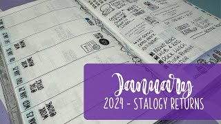 The Stalogy Returns  2024 Set up  A new Look for a New Year Bullet Journal Style [upl. by Dorrahs]