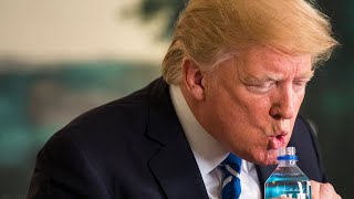 Drinking problem Trump has awkward water moment [upl. by Kalle473]