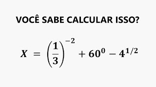 Expoente NEGATIVO FRACIONÁRIO e IGUAL A ZERO  Matemática [upl. by Livvi]