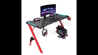 Steel Furniture Warehouse  120cm RShaped Gaming Desk [upl. by Kcirneh265]