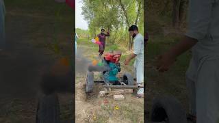 Balloons popping with Old Diesel Engine youtubeshorts shorts reels viral [upl. by Yssor885]