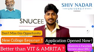 Shiv Nadar UniversityChennaiSNUCEE 2024College ReviewBetter than VITampAmritaApplications Opened [upl. by Ymme]